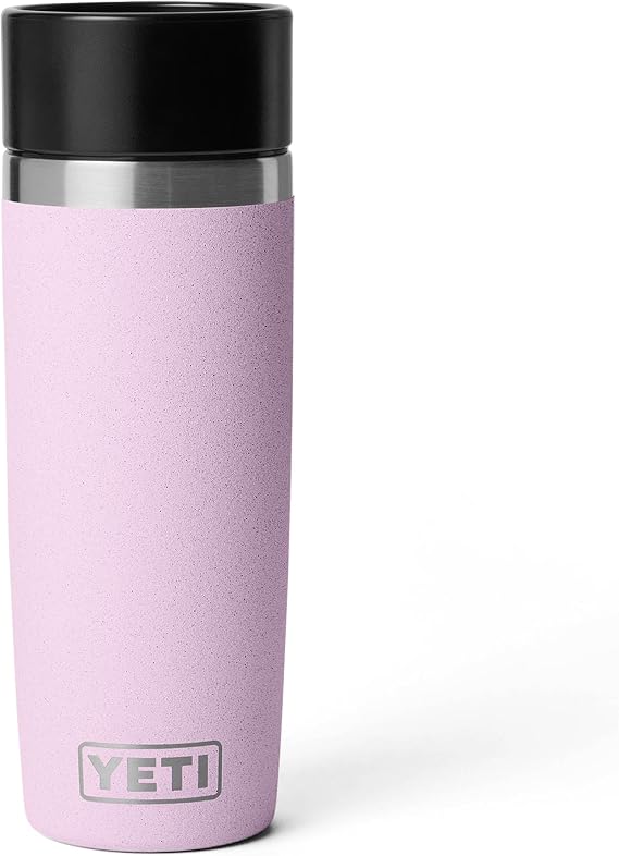 YETI Rambler 16 oz Travel Bottle, Stainless Steel, Vacuum Insulated with Leakproof Commuter Cap, Cherry Blossom