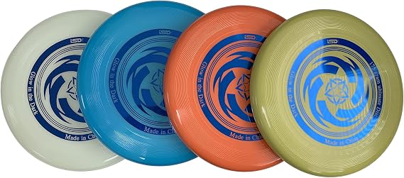 175g Glow in the Dark Flying Disc, 10.5 Inch Outdoor Sport Disc for Adults & Teens, Beach, Park, Backyard & Camping