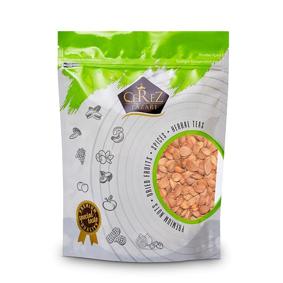 Cerez Pazari Bitter Apricot Seeds 1 lb, Raw Apricot Kernels, Bitter Seeds, 100% Natural Fresh Premium Quality Kernels, Semillas Albaricoque, Product of Turkey, Vegan, Gluten Free, Non GMO, No Added Preservatives