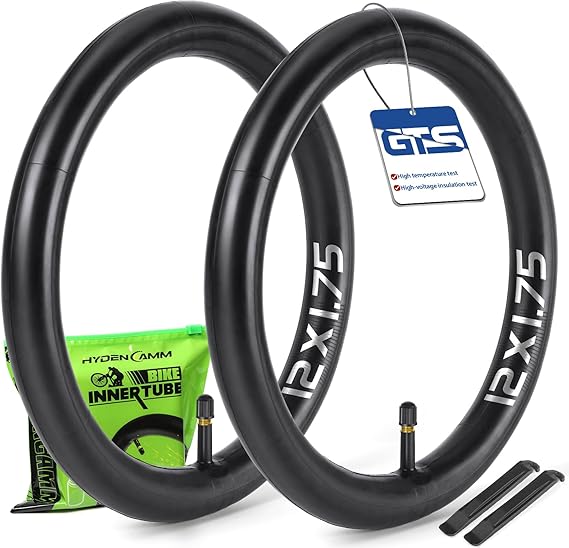 2 Pack Bike Tube 12"/14"/16"/18"/ 20"/ 22"/24"/ 26"/27.5"/28"/29" | 1.75/1.95/2.10/2.125 Bicycle Tube with 2 Tire Levers, 32mm AV Schrader Valve, Butyl Rubber Inner Tube for Kids/Road/MTB Bike