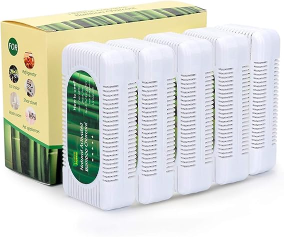 CareHome Refrigerator Deodorizer | 5 Pack Odor Absorber | Fridge and Freezer Odor Eliminator | Natural Smell Remover and Moisture Absorber for Wardrobe, Closet, Car, Litter Box, and Basement