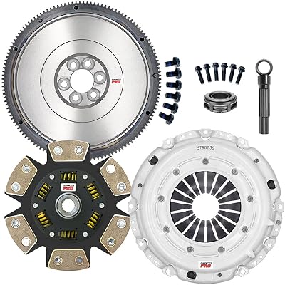 ClutchMaxPRO Performance Stage 3 Clutch Kit with Flywheel Compatible with 1998-2006 VW Beetle Golf Jetta 1998-2003 Autdi A3 2000-2006 Audi TT 1.8L 1.9L CP17172HDCFW-ST3