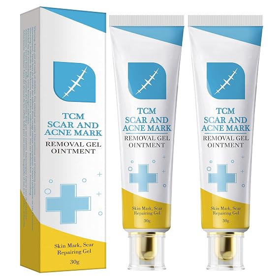 2PCS Scar Removal Cream, Advanced Scar Cream, Scar Gel for Scars Acne Spots, Face and Body Formula, For Uneven Texture & Marks