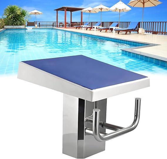 19.7in Stainless Swimming Pool Diving Platform - Professional Training Diving Board for Swimming Pools, 15° tilt, 200kg load capacity, Easy Assembly, Ideal for Athletes and Coaches