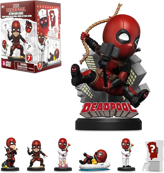 YuMe 1 Pack Deadpool Blind Box - 2" to 4" Marvel Superhero Movie Inspired Figurines, Collectible Figures Blind Box for Fans & Kids - Ideal Gift for Birthdays, Holidays & Collectors