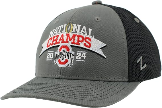 Ohio State Buckeyes National Champs 2024 Football Adjustable Snapback Hat Dakota Arch Officially Licensed