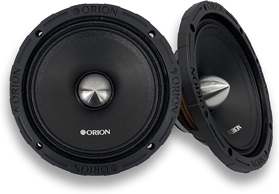 Orion XTR Series XTR654NEO Slim Neodymium High Efficiency 6.5 Mid-Range Bullet Loudspeakers, 1200W Max Power, 300W RMS, 4 Ohm, 1.5 Voice Coil - Pro Car Audio Stereo, Premium Midrange Speakers (Pair)