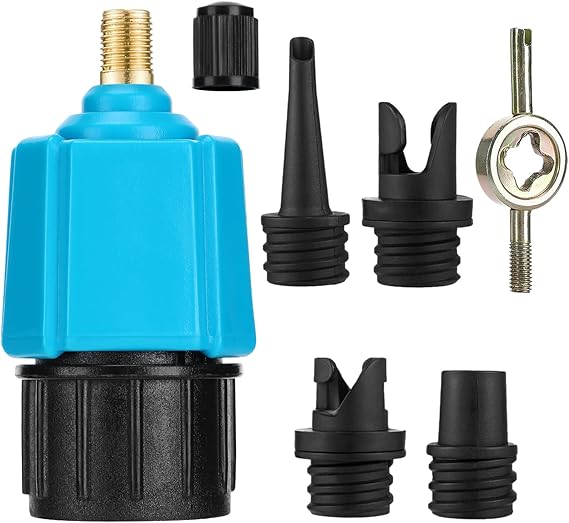 PAMASE 6 Pcs Inflatable SUP Pump Valve Adapter Set