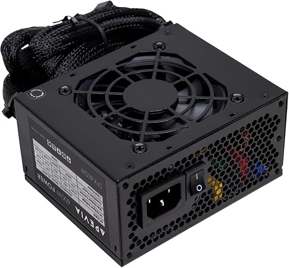 Apevia SFX-PFC600W 600W SFX Power Supply, Low Noise, Full Range Active PFC