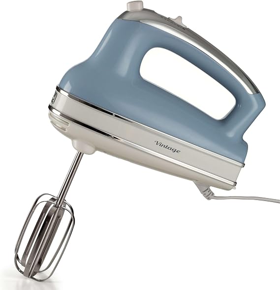 Ariete Vintage El Mikseri Mavi 1548/05-450 Watt, 5 Hız, Çırpma ve Yoğurma Başlıkları, Turbo Fonksiyonu
