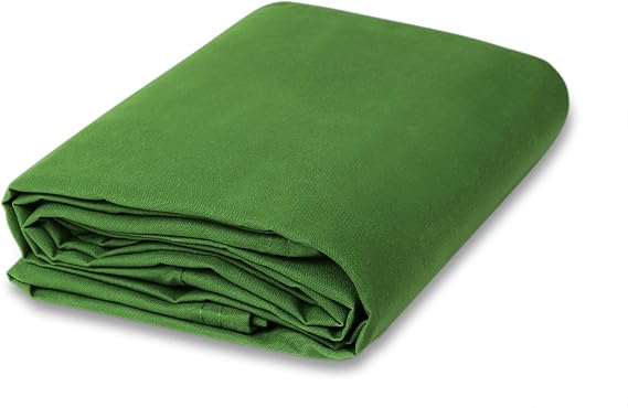 CCS Cotton Canvas Fabric (10oz) Heavy Duty Duck Cloth for Apparel, Bags, Upholstery, Crafts & Decor Reusable & Washable Cotton Canvas Bolt (5-Yard, Apple Green)