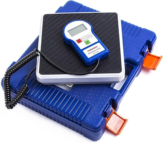 HVAC 220Lbs Refrigerant Scale Charging Weight Freon Scale High Precision 0.01Lbs Resolution Light Commercial Electronic Digital Scale for Automotive Residential AC