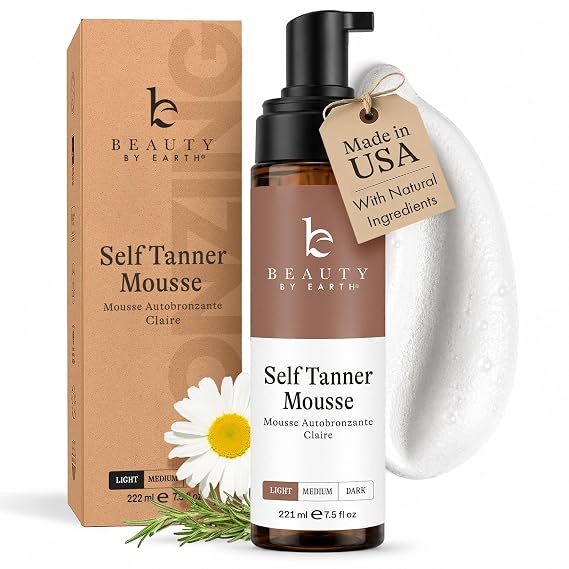 Self Tanner Mousse - USA Made with Natural & Organic Ingredients, Non-Toxic