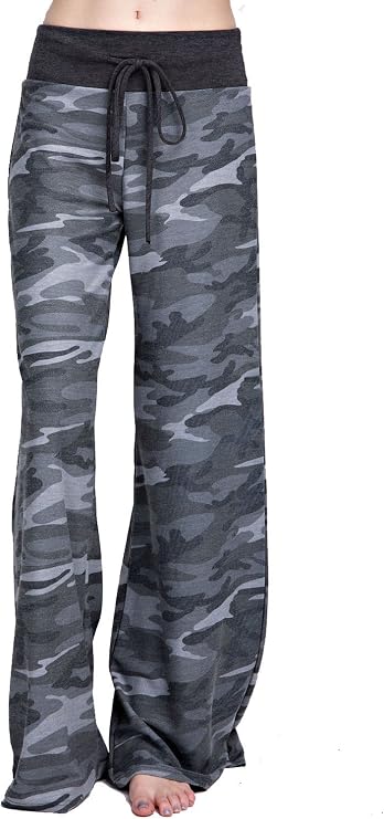Inspire L'Amour Womens USA Made Comfy Stretch Soft Wide Leg Casual Lounge Pants