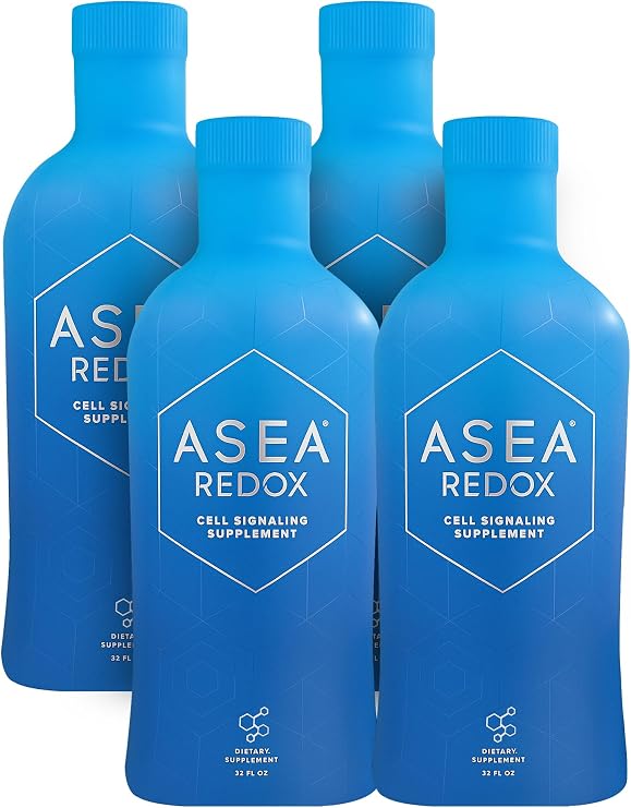 ASEA - REDOX Cell Signaling Supplement with Redox Molecules - 4 Pack | Has Redox Molecules, Cell Signaling Supplement, Ready-To-Drink Formula and Convenient 4 Pack for Daily Use.