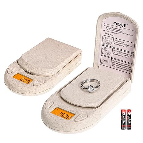 Digital Mini Scale, Pocket Scales, 0.01g x 200g, Food Scale with LCD Backlit, Gram and oz 6 Units, Tare, Accurate Jewellery Scales (Battery Included)