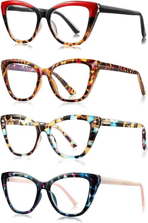 3 Pack Oversized Reading Glasses for Women with Spring Hinge
