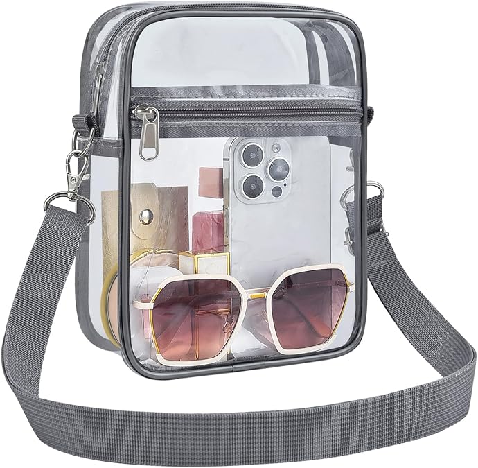Clear Messenger Bag for Work & Business Travel for Men & Women, Stadium Approved