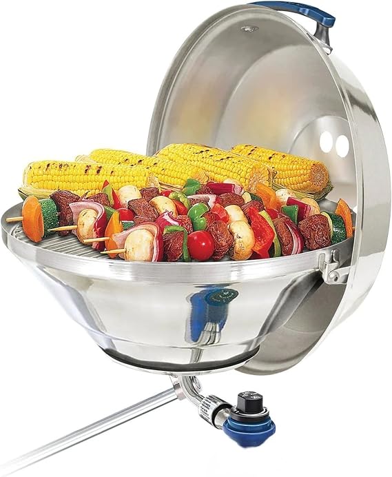 Magma A10-215 Marine Kettle Gas Boat Grill, Party Size (17"), Portable