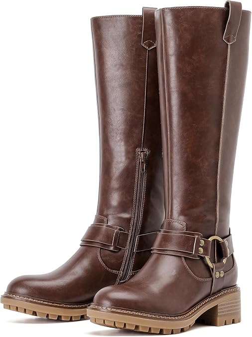 Ruiee Womens Knee High Boots Versatile Fashion Boot.