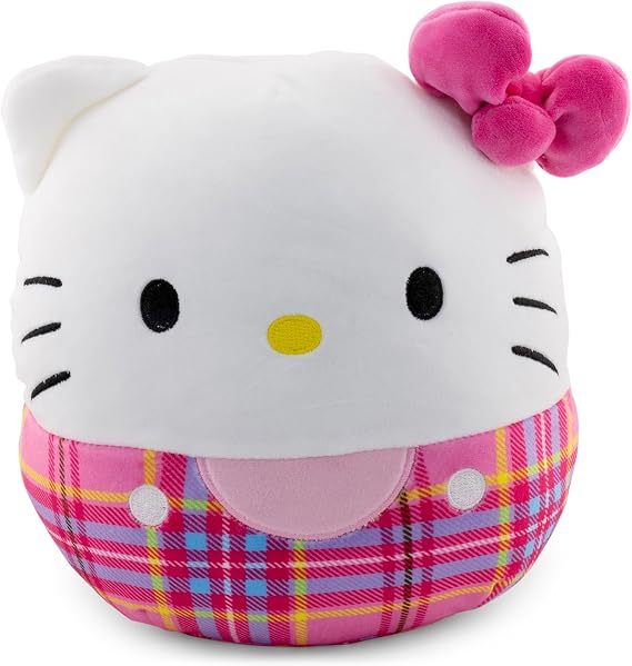 Squishmallows 8" Hello Kitty Red Plaid