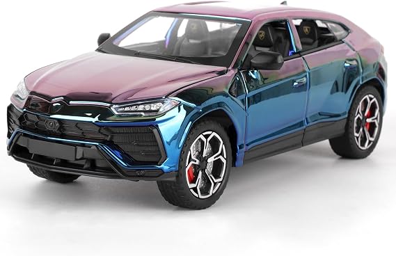 TGRCM-CZ 1:24 Scale Lamborghini Urus Die-Cast SUV Model Car with Pull-Back Function and Light & Sound Effects, an Ideal Choice for Collectors and Gift-Giving Purple