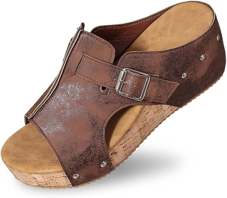 ZKXYFFS Wedge Sandals for Women 2026 Dressy Summer Peep Toe Platform Sandals Women's Thick Slippers Espadrilles Sandals Flip Flops