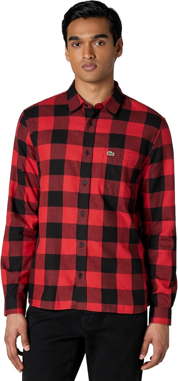 Lacoste Men's Regular Fit Cotton & Wool Overshirt