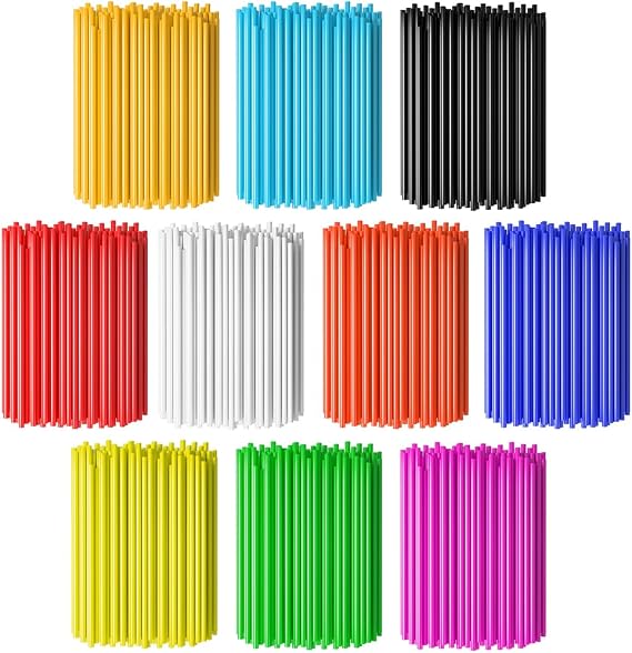 PSLER 72PCS Spoke Skins Covers for Dirt Bike Bicycle Wheelchair Colors | Flexible, crack-resistant, lightweight fade-proof polyethylene wraps provide long-lasting protection