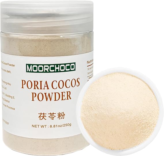 Poria Cocos Powder-Pure and Natural Chinese Herbal Medicine, 8.81oz/250g- Fu Ling Fen- Hoelen - Pachyma Cocos (250g, Poria Cocos Powder)