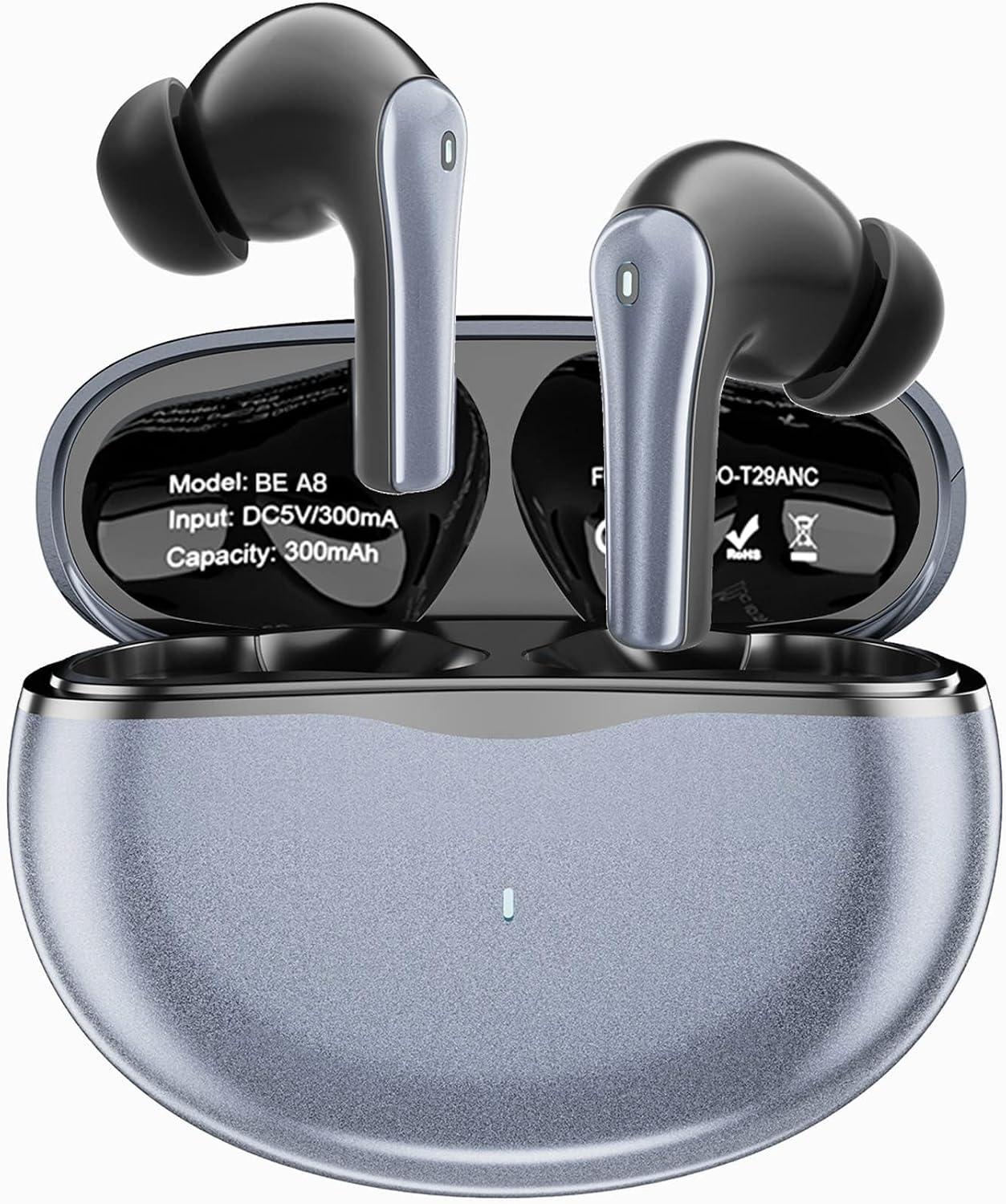 Bluetooth Headphones,Wireless Earbuds 50H Playback Ear Buds with Charging Case Stereo Sound in-Ear Airbuds Waterproof Earphone with Mic Compatible with iPhoneAndroid Pods Laptop Sports Workout