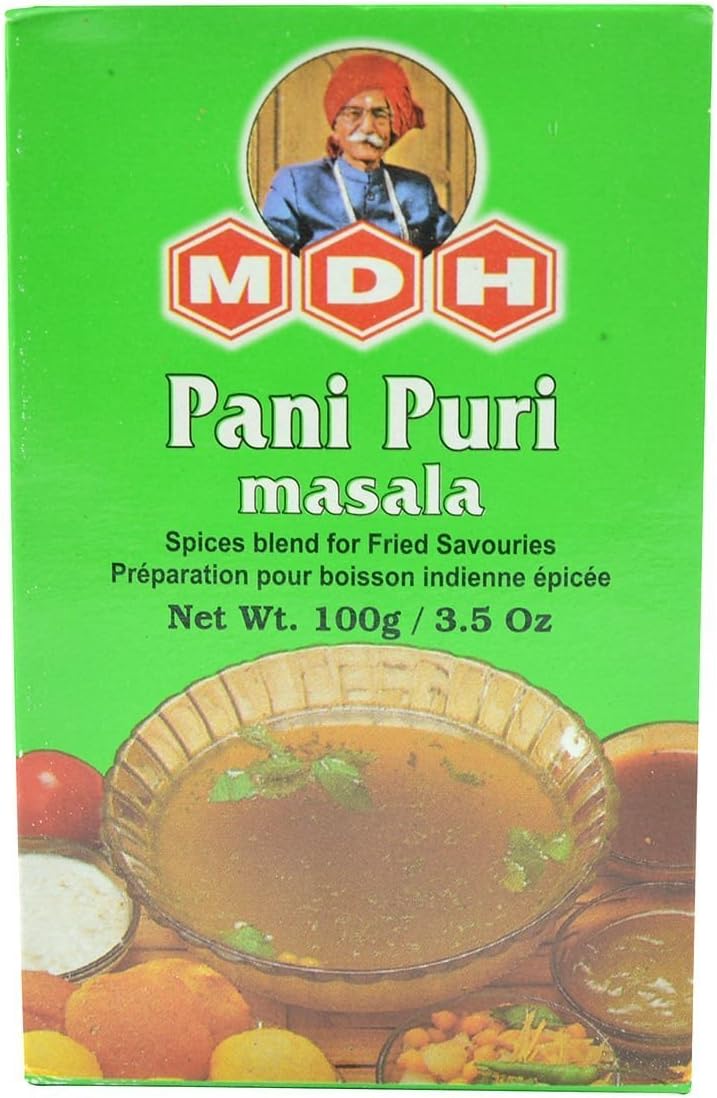 MDH Pani Puri Masala Spices, Herbs, Spices, Seasonings, Mixed Spices, Commercial Use, 3.5 oz 100 g, 3.5 oz 100 g