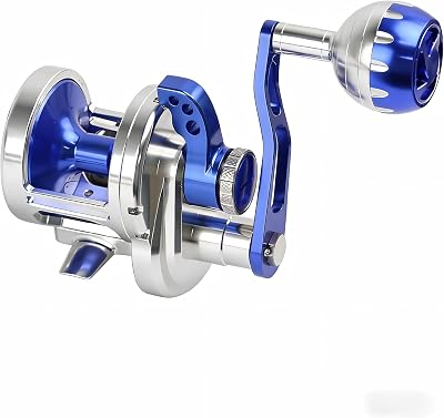 66-77lbs Jigging Reel, 6.3:1 9BB2RB Conventional Reel, CNC All Aircraft Aluminum Left and Right Hand Saltwater Fishing Reel