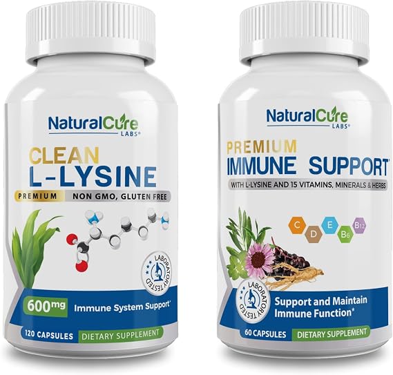 Natural Cure Labs Bundle: Clean L-Lysine with Immune Support