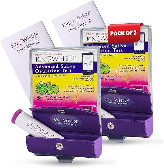 Saliva Ovulation Test Kit 98.9% Accurate Tracker, Pack of 2