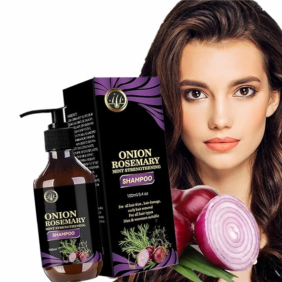 Biotin, Rosemary and Onion Shampoo and Conditioner Set for Stronger, 2024 Onion Shampoo for Hair Growth, Smoother,Thicker and Longer Hair, Better for Hair Loss and Thinning (2PCS)