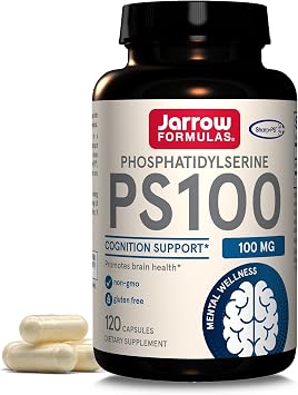 Jarrow Formulas PS100 Phosphatidylserine 100mg, Dietary Supplement for Brain Health and Cognitive Function Support, 120 Capsules, Up to a 120 Day Supply