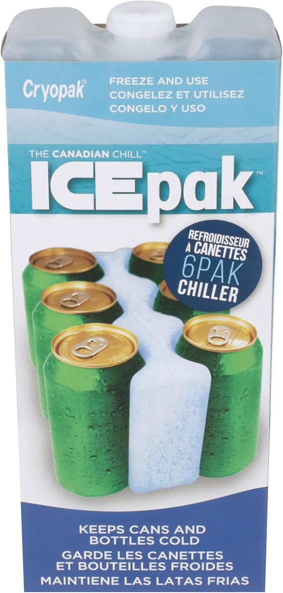 Cryopak ICEpak Hard Shell Reusable Ice Packs for Coolers and Lunch Box Use, Freezer Safe Gel Design, Professional Grade Cooling, Non-Toxic and BPA Free, Essential Travel Accessories