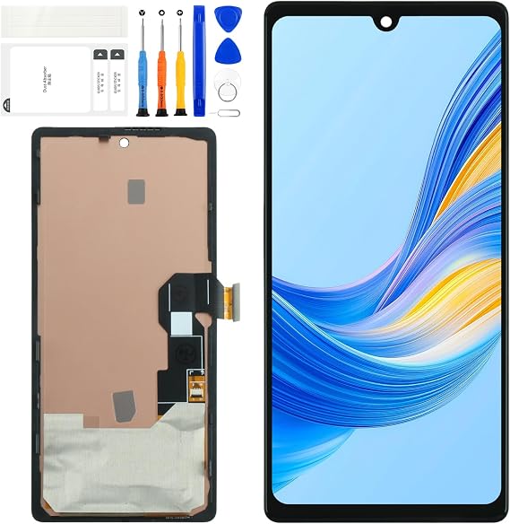6.1" TFT LCD Display for Google Pixel 6A GX7AS, GB62Z, G1AZG, GB17L Touch Screen Digitizer LCD Assembly Repair Parts Black Without Frame -No Fingerprint Function
