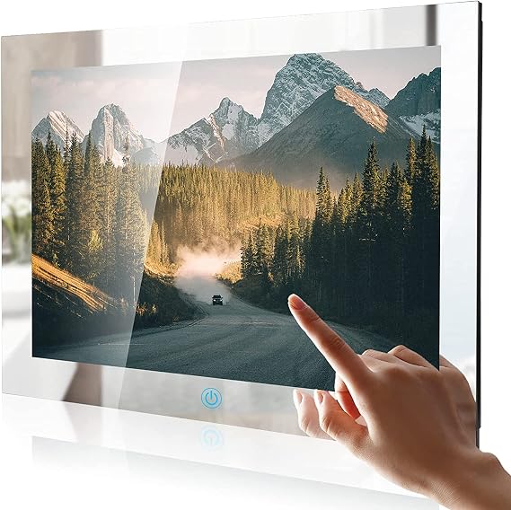 Haocrown 27 inch Waterproof Bathroom Mirror TV Smart Touchscreen Android 11 TV, Full HD 1080P Built-in Wi-Fi Bluetooth ATSC Tuner (Nearly New)