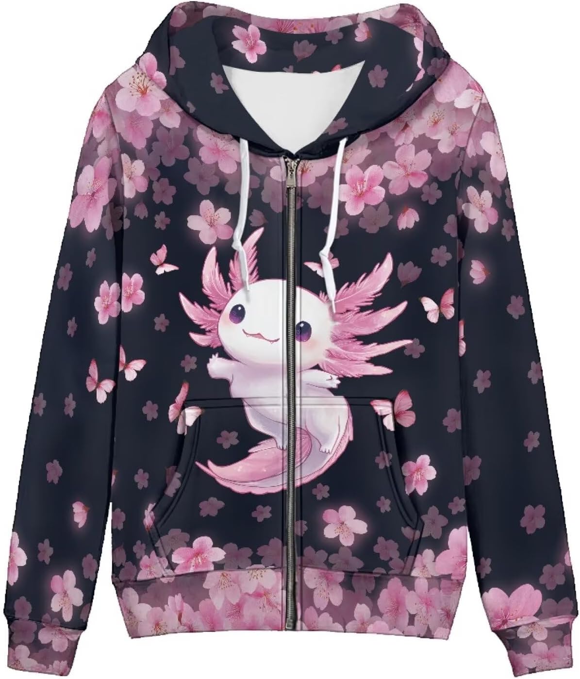 SEANATIVE Women Zip Up Hoodies Drawstring Sweatshirt Long Sleeve Casual Hoodie Jacket with Pocket Size XS-5XL