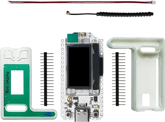 Heltec ESP32 SX1262 LoRa 32 V3 Meshtastic Meshcore Dev Board with Case | 0.96-inch OLED Display, 915MHz, 8MB Flash, WiFi BLE, Mesh Radio, Arduino & PlatformIO Support, IoT Wireless Node for Makers