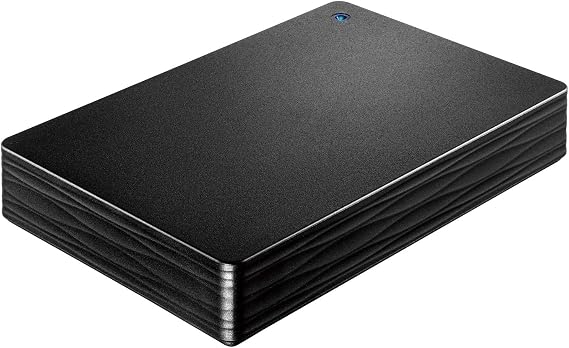 iO Data HDPH-UT2DKR USB 3.1 Gen 1/2.0 Compatible, Portable Hard Drive, Kakusu Lite, Black, 2 TB, Made in Japan