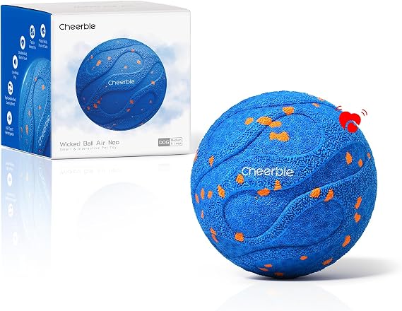 Cheerble Wicked Ball AIR Neo Interactive Dog Toy for Medium & Large Dogs | Heartbeat Auto Moving Bouncing Rotating, ETPU, IPX7 Waterproof