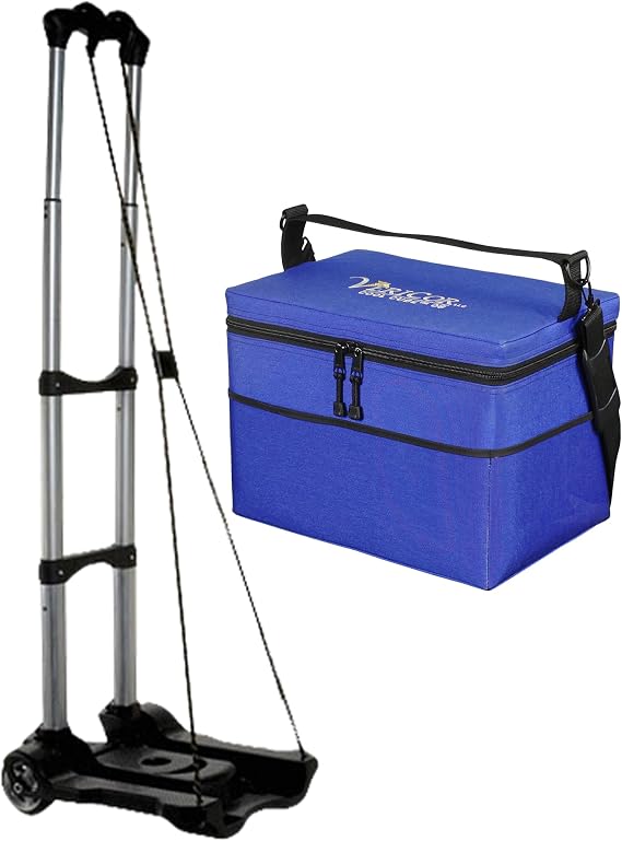 Medical Cooler 28C Refrigerator VeriCor VT-08 Cool Cube 08 for Refrigerated Fresh Vaccine Medicine Transport & Storage, Cold-Chain Temperature Maintenance Field Pack Out System with Transport Cart