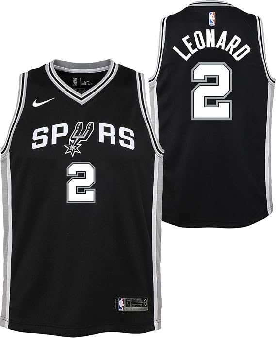 Outerstuff Kawhi Leonard San Antonio Spurs NBA Nike Youth Black Icon Swingman Jersey