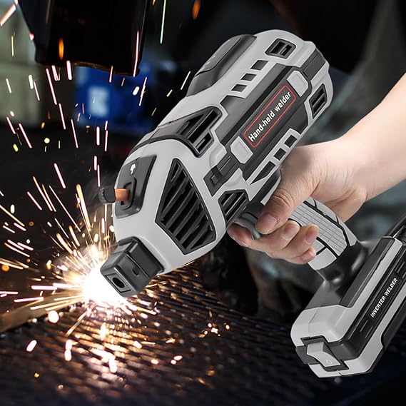 Welding Machine Handheld, Portable ARC Welder Gun, 4600W IGBT Standing Handheld Welding Machine, 6 variable current adjustment, 110V Welder Machine with Welding Tool