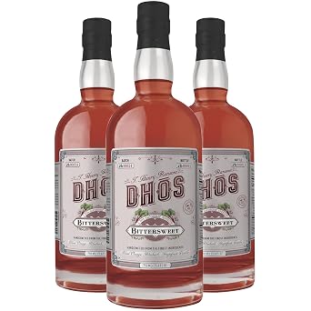Dhos Handcrafted Non-Alcoholic Bittersweet Aperitif - Keto-Friendly, Zero Sugar, Zero Calories, Zero Proof - 750 ML - Perfect for Mocktails Flavors of Rhubarb & Bitter Herbs - Made in USA, Aperol Spritz