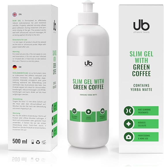 UB Gel Slim With Green Coffee & Yerba Mate – For Ultrasound | Radio frequency | Anti Cellulite and Slimming Treatments 500 ml