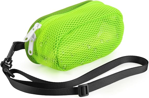 Xxerciz Swim Goggle Case for Swimming Goggles, Nylon Protective Carrying Case with Drain Hole, Portable Soft Floating Goggle Bag for Pool Beach